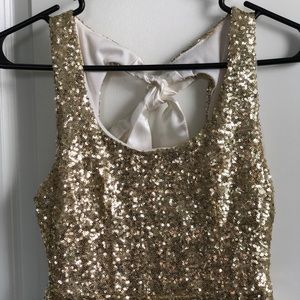 White and sparkle gold party dress!